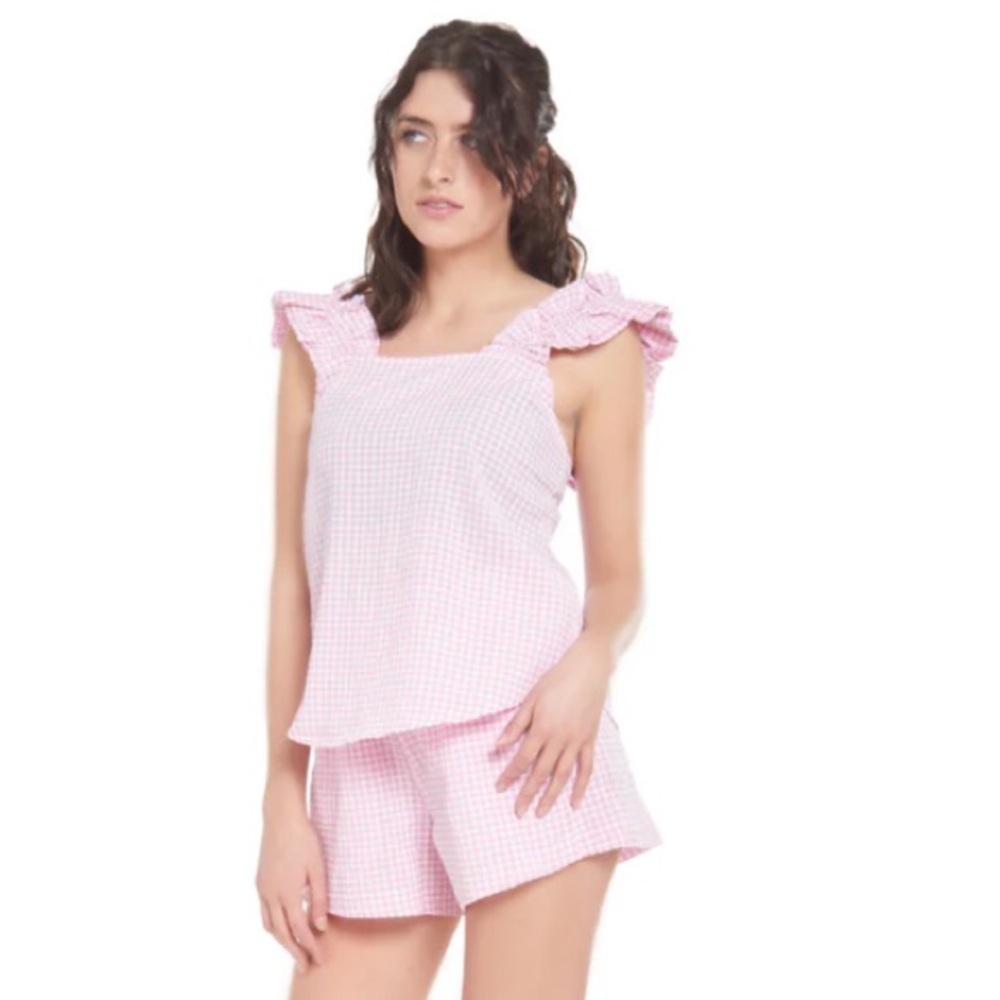 CAROLINE RUFFLE SLEEVELESS TOP - Picture 4 of 7